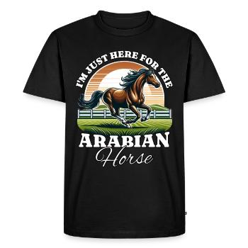 Cavalier arabe - T-shirt Premium bio Homme - noir - Devant - Nico (187cm)