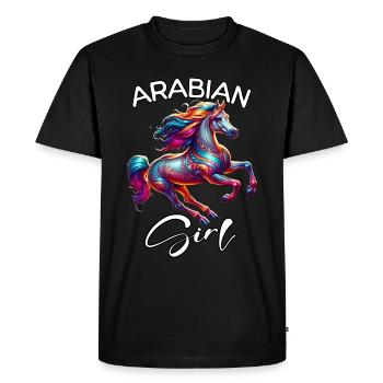 Cadeau de cheval arabe - T-shirt Premium bio Homme - noir - Devant - Nico (187cm)