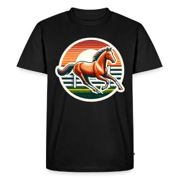 Cavalier pur-sang - T-shirt Premium bio Homme - noir - Devant - Nico (187cm)