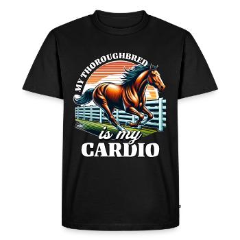 Cardio pur-sang - T-shirt Premium bio Homme - noir - Devant - Nico (187cm)