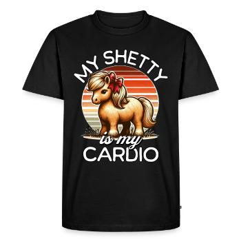 Shetland Pony Cardio - T-shirt Premium bio Homme - noir - Devant - Nico (187cm)