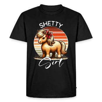 Cadeau de poney Shetland - T-shirt Premium bio Homme - noir - Devant - Nico (187cm)