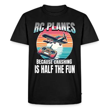 Maquette d’avion Avion RC - T-shirt Premium bio Homme - noir - Devant - Nico (187cm)