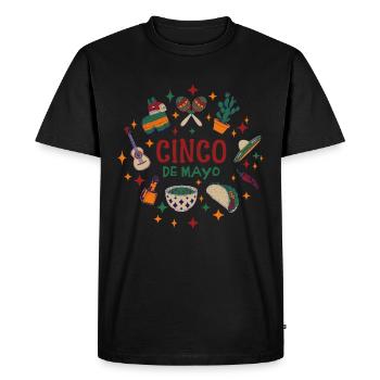 Cinco De Mayo - Men's Premium Organic T-Shirt - black - Front - Nico (187cm)