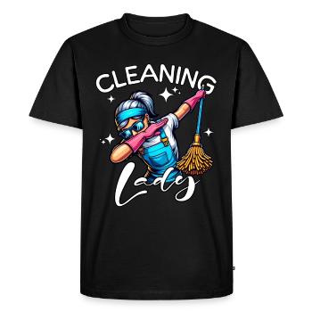 Femme de ménage - T-shirt Premium bio Homme - noir - Devant - Nico (187cm)