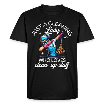 Cleaning lady cleaner - Men's Premium Organic T-Shirt - black - Front - Nico (187cm)