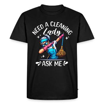 Cleaning lady cleaner - Men's Premium Organic T-Shirt - black - Front - Nico (187cm)