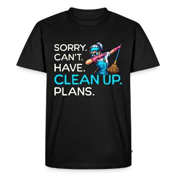 Cleaner - Men's Premium Organic T-Shirt - black - Front - Nico (187cm)