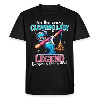 Femme de ménage Legend Femme de ménage - T-shirt Premium bio Homme - noir - Devant - Nico (187cm)