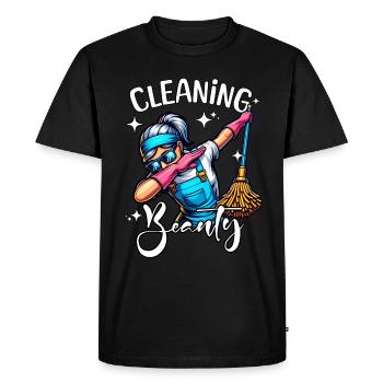 Femme de ménage - T-shirt Premium bio Homme - noir - Devant - Nico (187cm)