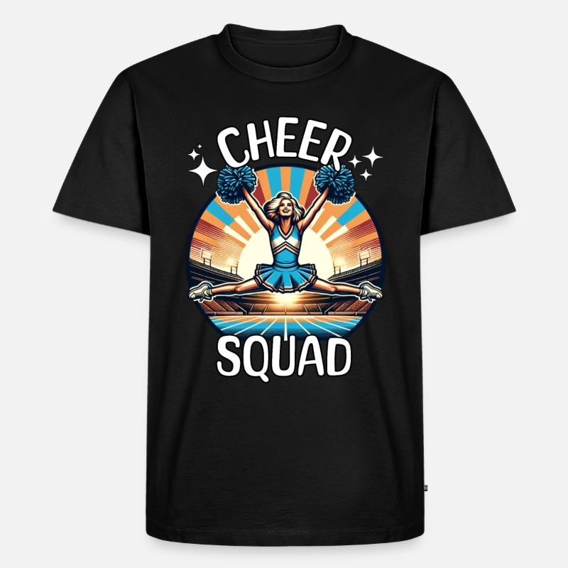 Cheerleader Squad - Männer Premium Bio T-Shirt - Schwarz