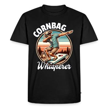 Cornhole Cornbag - Men's Premium Organic T-Shirt - black - Front - Nico (187cm)