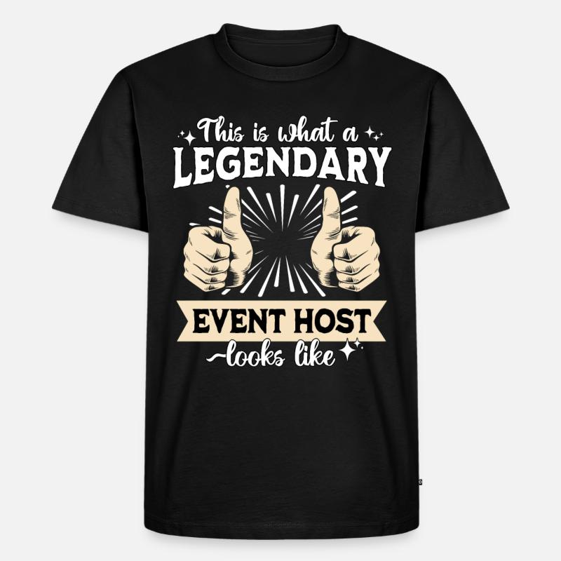 Legendärer Event Host - Männer Premium Bio T-Shirt - Schwarz