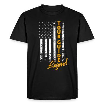 Légende du guide touristique - T-shirt Premium bio Homme - noir - Devant - Nico (187cm)