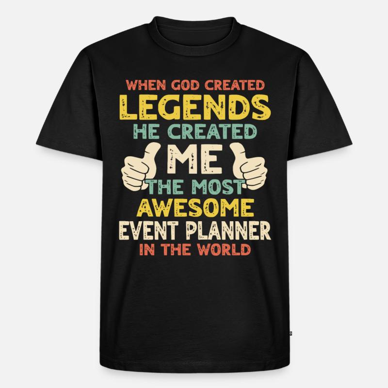 Event Planer - Männer Premium Bio T-Shirt - Schwarz