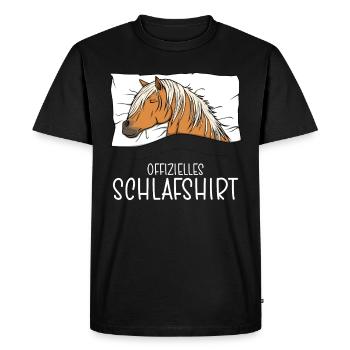 Chemise de nuit officielle Pyjama Haflinger - T-shirt Premium bio Homme - noir - Devant - Nico (187cm)