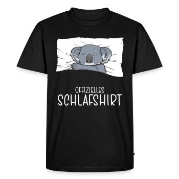 Official Sleep Shirt Koala Pajamas - Men's Premium Organic T-Shirt - black - Front - Nico (187cm)