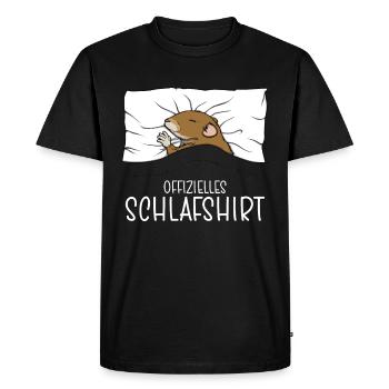 Official Sleep Shirt Mouse Pajamas - Men's Premium Organic T-Shirt - black - Front - Nico (187cm)