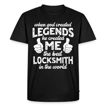 Best Locksmith Legend - Men's Premium Organic T-Shirt - black - Front - Nico (187cm)