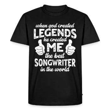 Meilleur auteur-compositeur légendaire - T-shirt Premium bio Homme - noir - Devant - Nico (187cm)