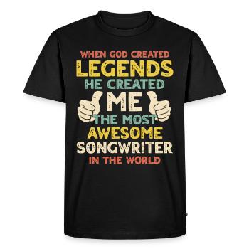 Compositeur - T-shirt Premium bio Homme - noir - Devant - Nico (187cm)
