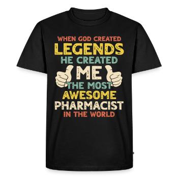 Pharmacist - Men's Premium Organic T-Shirt - black - Front - Nico (187cm)