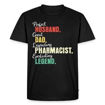 Pharmacist Dad - Men's Premium Organic T-Shirt - black - Front - Nico (187cm)