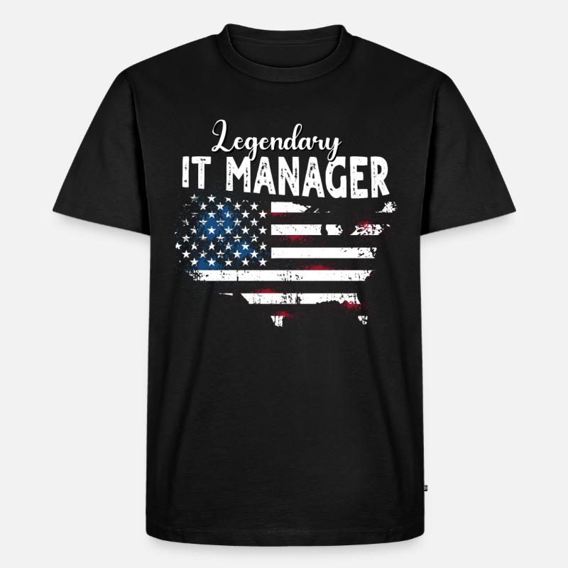 IT Manager - Männer Premium Bio T-Shirt - Schwarz