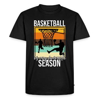 Drôle de dicton de basket-ball - T-shirt Premium bio Homme - noir - Devant - Nico (187cm)