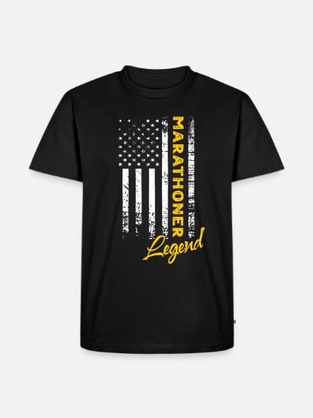 Marathon Runner Legend - Men's Premium Organic T-Shirt - black