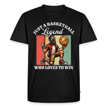 Joueurs de basket-ball américains - T-shirt Premium bio Homme - noir - Devant - Nico (187cm)