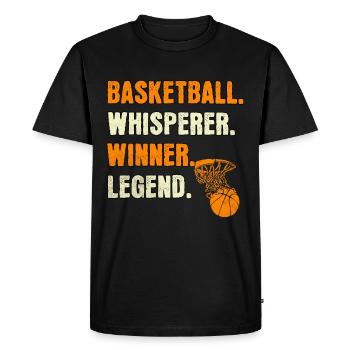 Légende du basket-ball - T-shirt Premium bio Homme - noir - Devant - Nico (187cm)
