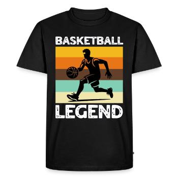 Légende du basket-ball - T-shirt Premium bio Homme - noir - Devant - Nico (187cm)
