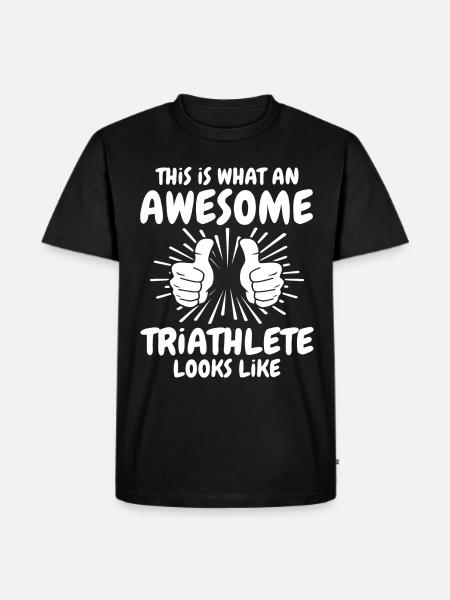 Triathlet - Männer Premium Bio T-Shirt - Schwarz