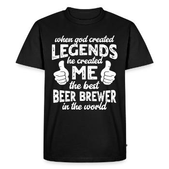 Best Beer Brewer Legend - Men's Premium Organic T-Shirt - black - Front - Nico (187cm)