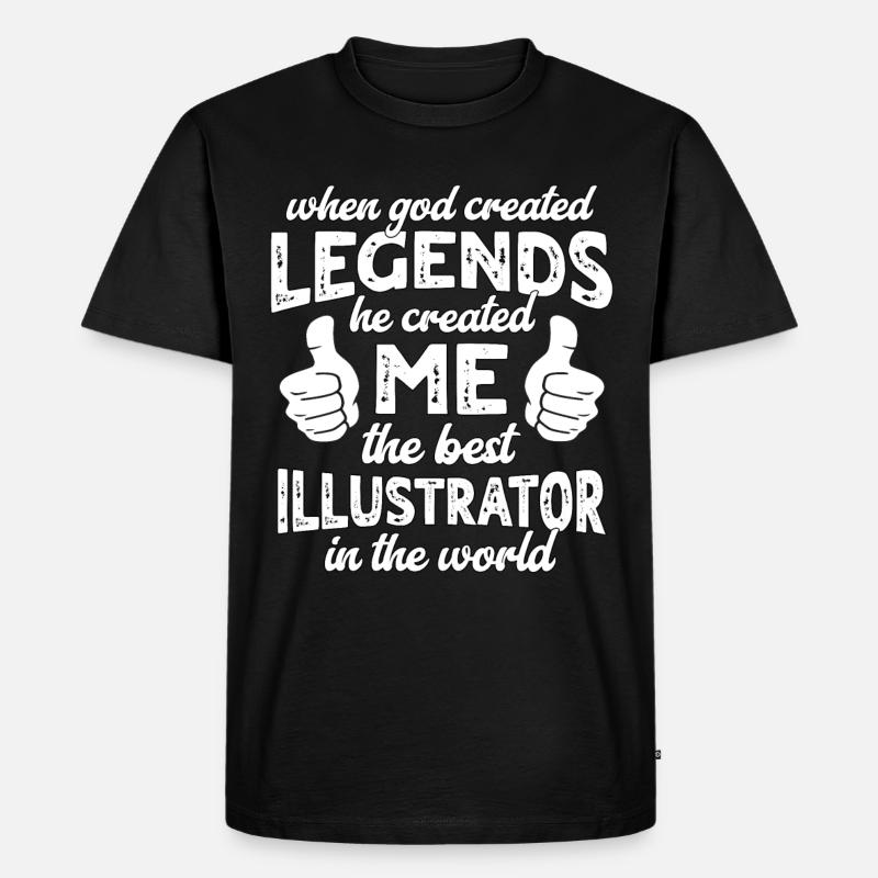 Bester Illustrator Legende - Männer Premium Bio T-Shirt - Schwarz