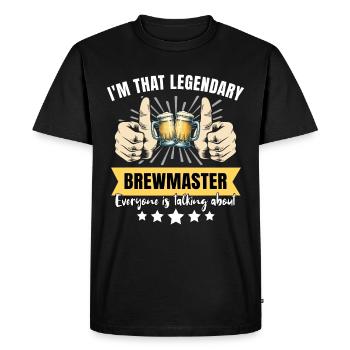 Maître brasseur légendaire - T-shirt Premium bio Homme - noir - Devant - Nico (187cm)
