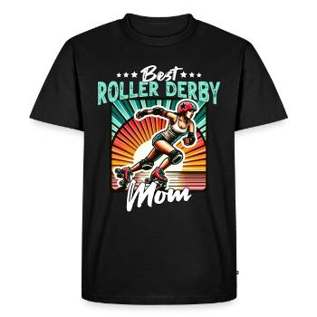 Roller Derby Mom - Men's Premium Organic T-Shirt - black - Front - Nico (187cm)
