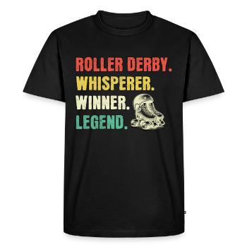 Roller Derby Whisperer Roller Derby Legend - Men's Premium Organic T-Shirt - black - Front - Nico (187cm)