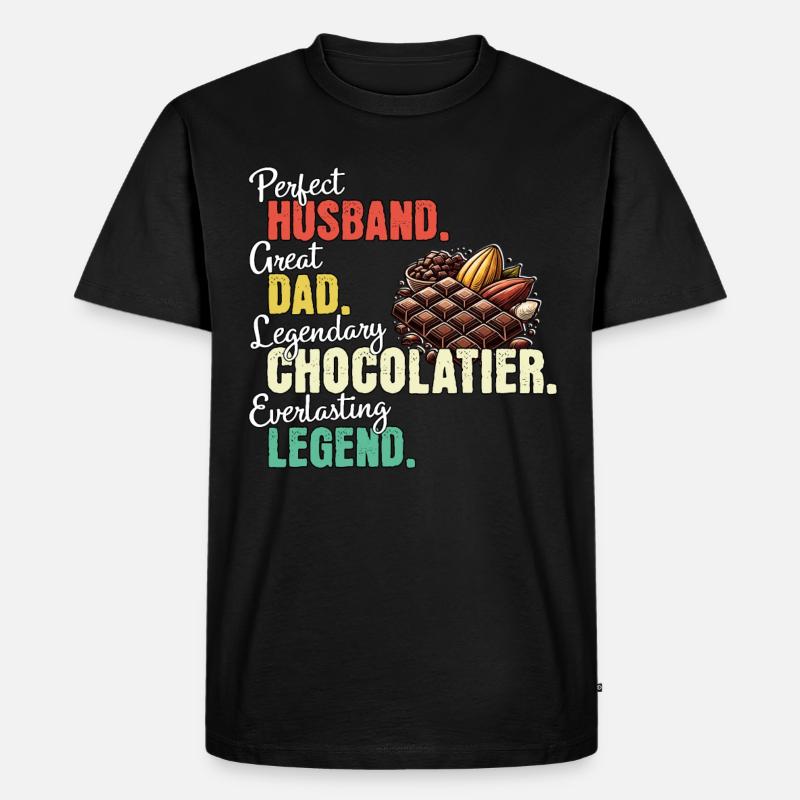 Chocolatier Papa - Männer Premium Bio T-Shirt - Schwarz