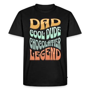 Papa Chocolatier - T-shirt Premium bio Homme - noir - Devant - Nico (187cm)