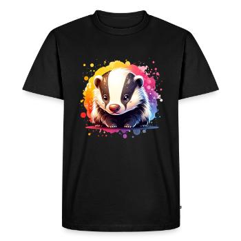 Honey badger - Men's Premium Organic T-Shirt - black - Front - Nico (187cm)