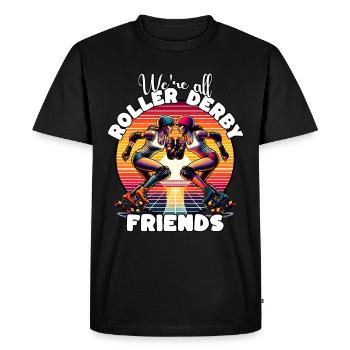 Roller Derby Sayings - Men's Premium Organic T-Shirt - black - Front - Nico (187cm)