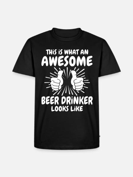 Beer drinkers - Men's Premium Organic T-Shirt - black