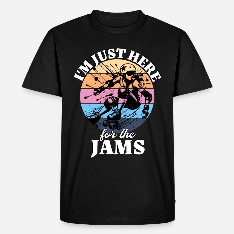 Roller Derby - Männer Premium Bio T-Shirt - Schwarz