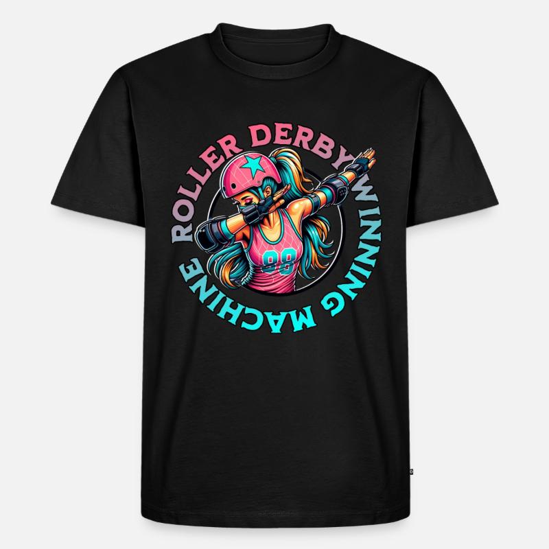 Roller Derby Gewinner - Männer Premium Bio T-Shirt - Schwarz