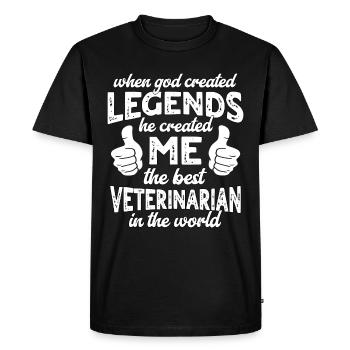 Légende vétérinaire vBest - T-shirt Premium bio Homme - noir - Devant - Nico (187cm)