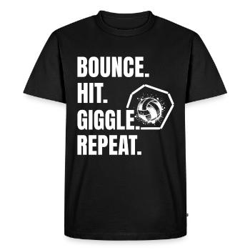Drôle de dicton Gaga Ball - T-shirt Premium bio Homme - noir - Devant - Nico (187cm)