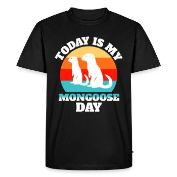 Mongoose Sayings - Men's Premium Organic T-Shirt - black - Front - Nico (187cm)