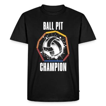 Drôle de dicton Gaga Ball - T-shirt Premium bio Homme - noir - Devant - Nico (187cm)